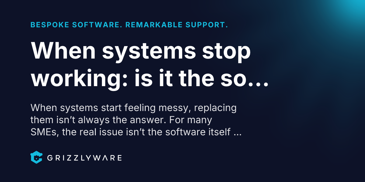 When systems stop working: is it the software, or how it fits together ...